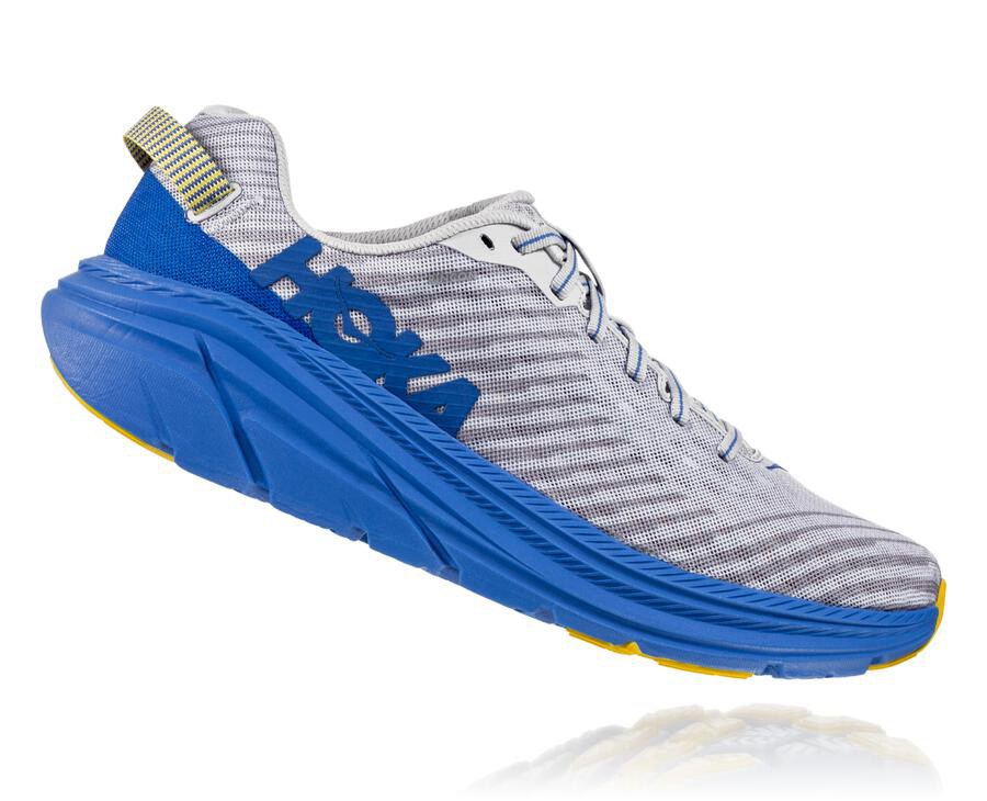 Hoka One One Mens Running Shoes - Rincon - Grey/Blue - XVAR06728